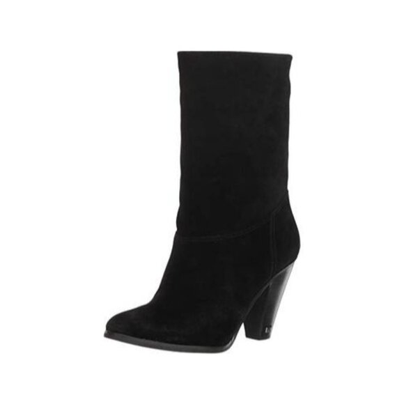 Michael Kors Divia Bootie Black Suede High Heel Boots Women's Sz. 8 US 38 EU - Picture 9 of 9